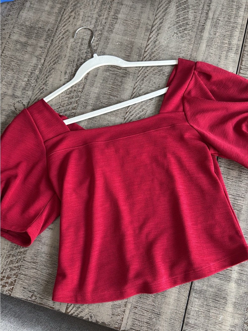 Banana Republic Red Square Neck Blouse